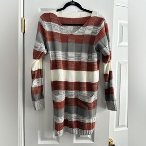 Cozy Plaid Knit Dress